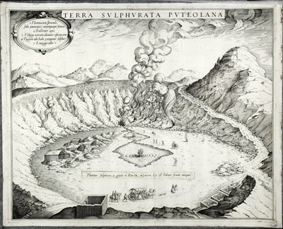 Solfatara Volcano, Pozzuoli, Neapol autorstwa Italian School