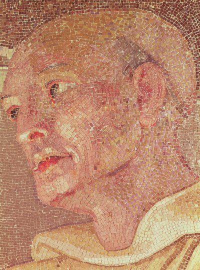 Św. Bernard z Clairvaux (ok. 1090-1153) z krypty św. Piotra (mozaika) (detal) autorstwa Italian School