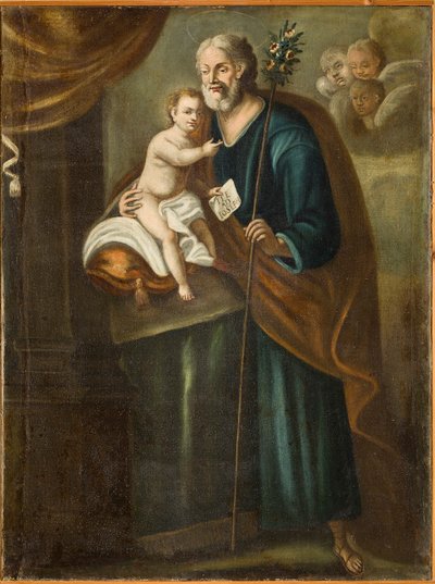 Święty Józef, pierwsza połowa XVIII wieku (olej na płótnie) autorstwa Italian School