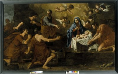 Adoracja pasterzy. XVII wiek (olej na płótnie) autorstwa Italian School