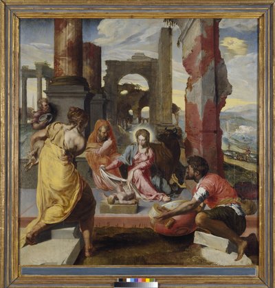 Adoracja pasterzy, ok. 1560 autorstwa Italian School