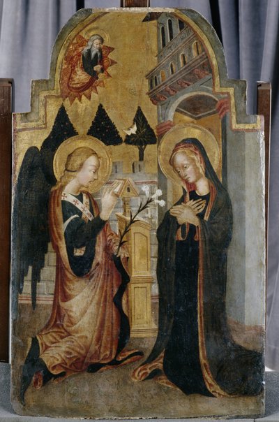 Zwiastowanie, ok. 1430-40 (tempera na drewnie topoli) autorstwa Italian School