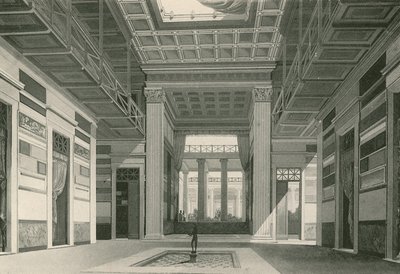 Atrium domu Cassia bez zmian (wklęsłodruk) autorstwa Italian School