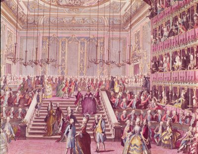 Bal w Teatro San Benoit w Wenecji 22 stycznia 1782, koniec XVIII wieku autorstwa Italian School