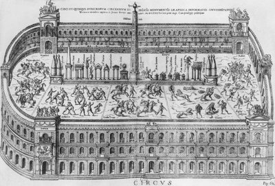 Circus Maximus w Rzymie, ok. 1600 autorstwa Italian School