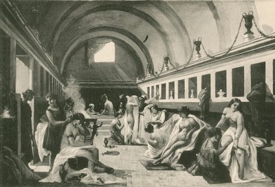 Frigidarium kobiet w łaźniach Stabian (wklęsłodruk) autorstwa Italian School