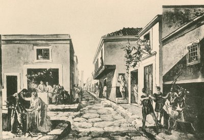 Dom Balkonu Pensile jak to było (grawiura) autorstwa Italian School