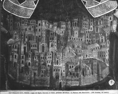 Madonna della Misericordia, fragment miasta Florencji autorstwa Italian School