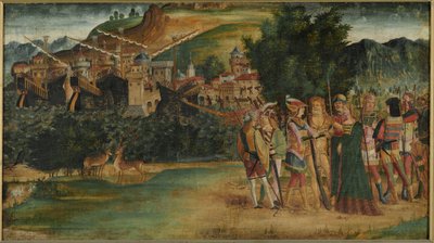 Wesele Jasona i Medei, ok. 1500 (tempera i olej na płótnie) autorstwa Italian School
