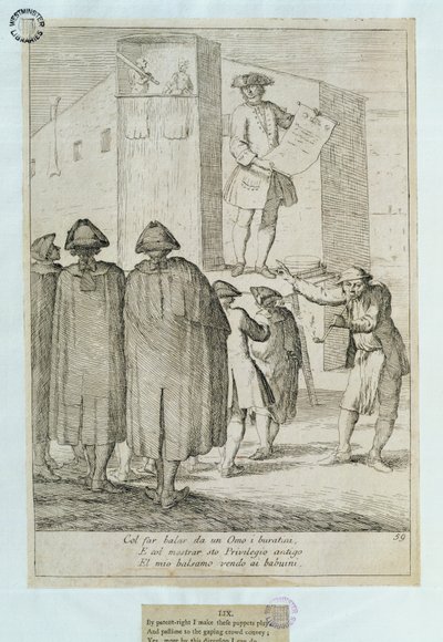 Lalkarz, 1748 autorstwa Italian School