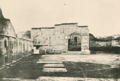 Łaźnie Stabian — Dziedziniec stiuków w obecnym kształcie (wklęsłodruk) autorstwa Italian School