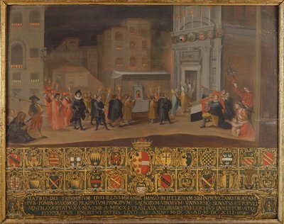Tłumaczenie szczątków Madonny z Provenzano, 1610 autorstwa Italian School