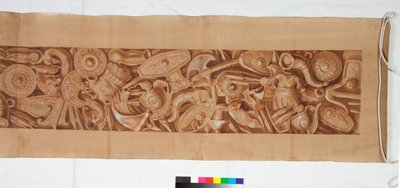 Three Drawings after the Antique, ok. 1750 (rysunek pędzlem wzmocniony brązowym rozmyciem nad słabym oznaczeniem czarną kredą) autorstwa Italian School