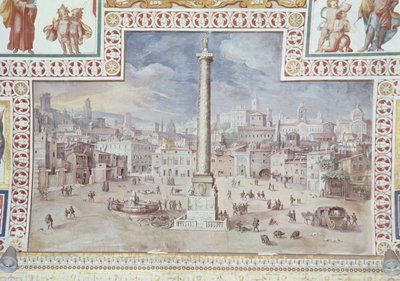 Kolumna Trajansa, Forum Trajansa, Rzym autorstwa Italian School