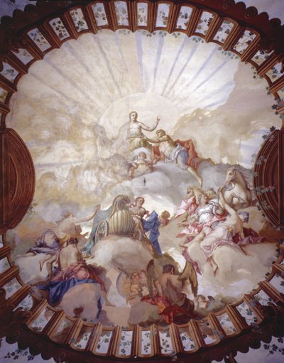 Triumf cesarzowej Marii Teresy Austrii (1717-80) (malarstwo sufitowe) autorstwa Italian School