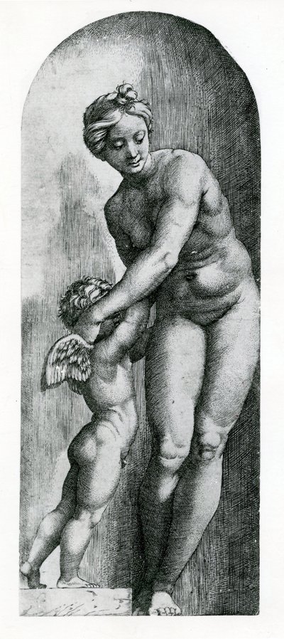 Wenus i Amor, XVII wiek autorstwa Italian School