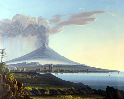 Widok na wulkan Etna autorstwa Italian School