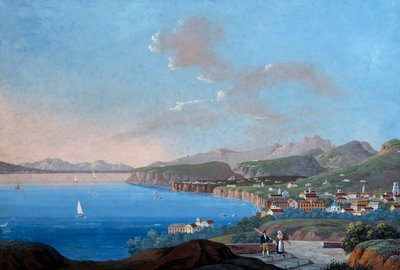 Widok Sorrento (gwasz) autorstwa Italian School