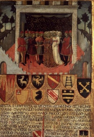Uczta weselna, Sienen, ok. 1400 autorstwa Italian School