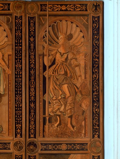 Fragment jednych z drzwi w Sala degli Angelo, Palazzo Ducale, Urbino (drewno) autorstwa Italian School Italian School