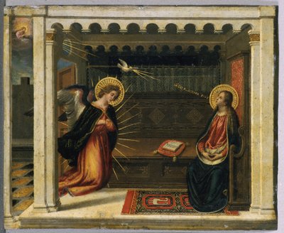 Zwiastowanie (tempera na miedzi) autorstwa Italian School Italian School