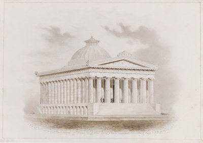 US Custom House, perspektywa Nowego Jorku, 1834 autorstwa Ithiel Town