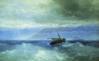 Rosyjski: "Góry Kaukazu od strony morza" Góry Kaukazu od strony morza autorstwa Ivan Aivazovsky