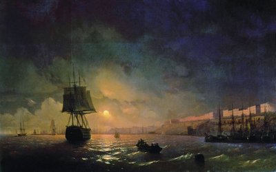 Rosyjski: "Widok Odessy w świetle księżyca w nocy" Odessa w świetle księżyca autorstwa Ivan Aivazovsky