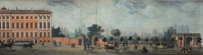 Pałac Aniczkowa. Z panoramy Newskiego Prospektu, 1830 autorstwa Ivan Alexeyevich Ivanov