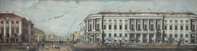 Most Policyjny z Pałacem Stroganowa. Z panoramy Newskiego Prospektu, 1830 autorstwa Ivan Alexeyevich Ivanov