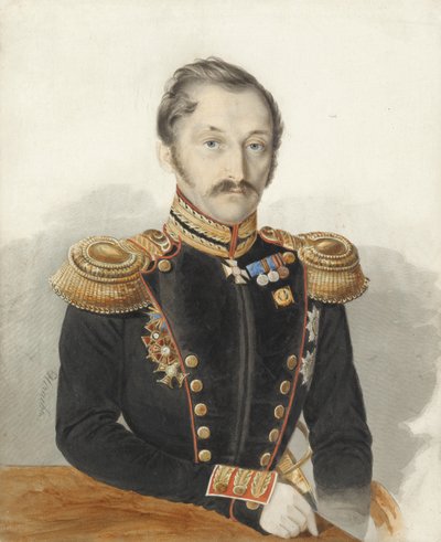 Portret generała Aleksandra Daniłowicza Oddział jęczmienia 1818-1861 autorstwa Ivan Alexeyevich Nechayev