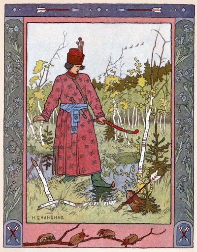 Księżniczka i żaba, ok. 1899 (litografia) autorstwa Ivan Yakovlevich Bilibin