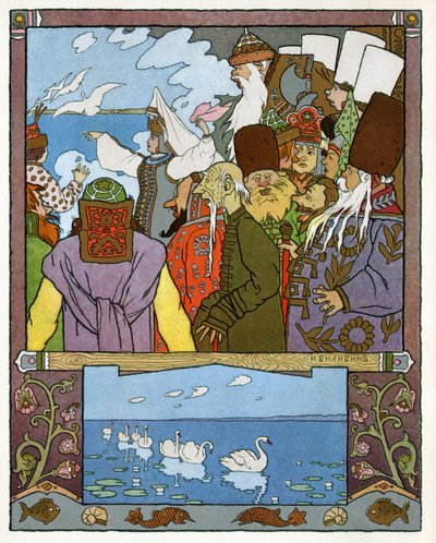 Księżniczka i żaba, ok. 1899 (litografia) autorstwa Ivan Yakovlevich Bilibin