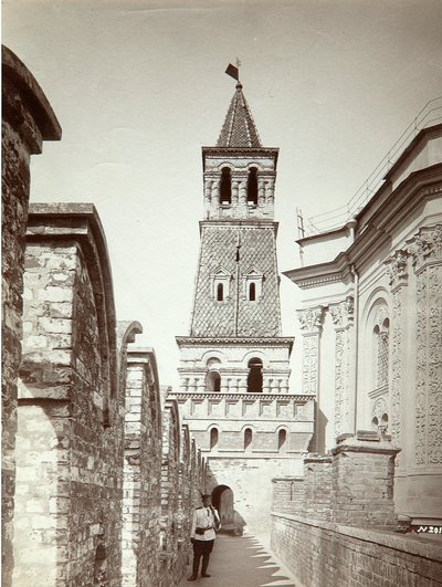 Wieża Zbrojownia (Oruzheynaya) na Kremlu. Albumin Fot. Ivan Fiodorovich Borshchevsky (1851-1948), przed 1889 r. Zjednoczone Państwowe Centrum Muzealne na Kremlu, Moskwa autorstwa Ivan Fyodorovich Borshchevsky