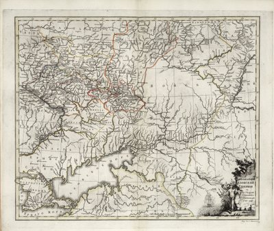 Ogólna mapa guberni azowskiej, 1782 r. autorstwa Ivan Ivanovich Islenyev