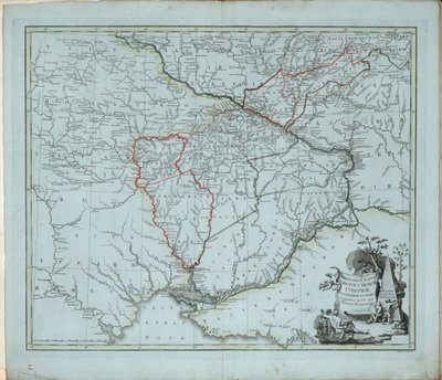 Ogólna mapa guberni Noworosyjskiej, 1779 r. autorstwa Ivan Ivanovich Islenyev