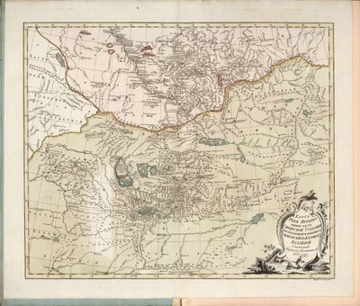 Mapa rzeki Irtysz, południowa część guberni syberyjskiej, 1777 r. autorstwa Ivan Ivanovich Islenyev