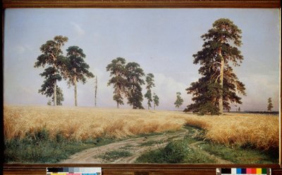 Champ de Seigle (pole Rieu) - Peinture de Ivan Ivanovich Shishkin (Chichkine) (1832-1898), huile sir toile autorstwa Ivan Ivanovich Shishkin