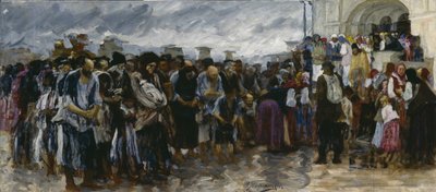 Żebracy w kościele, 1889 autorstwa Ivan Ivanovich Tvorozhnikov