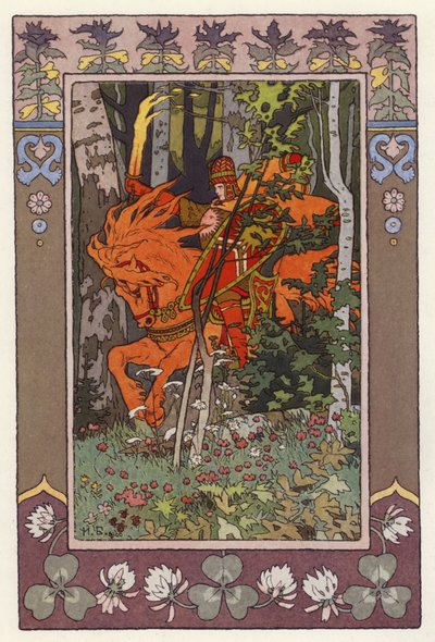 Ilustracja do Vassilisy Pięknej (kolor lito) autorstwa Ivan Yakovlevich Bilibin