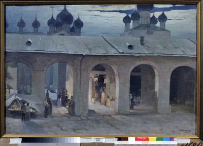 "Galeria Marchande au Kremlin de Rostov" Malarstwo dYvan Kałmykov (1866-1925) Artykuł Skansen Rostów Kreml, Rostów autorstwa Ivan Kalmykov