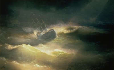 Statek Maria „w burzy” autorstwa Ivan Konstantinovich Aivazovsky