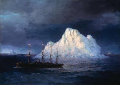 IK Aiwasowski, Damfschiff bei Eisberg / Malarstwo, 1894 autorstwa Ivan Konstantinovich Aivazovsky