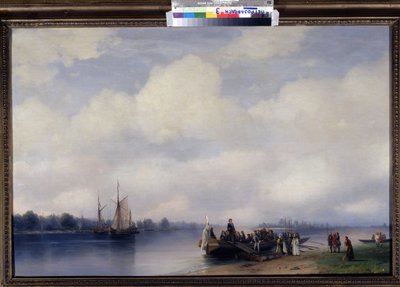 Przybycie Piotra Wielkiego (lub Piotra I z Rosji) autorstwa Ivan Konstantinovich Aivazovsky