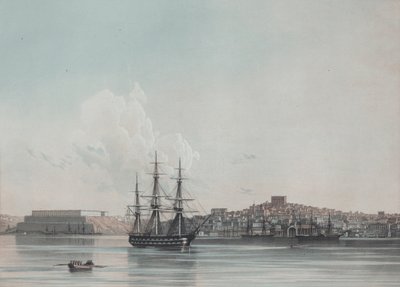 Nowe koszary morskie i wewnętrzny port w Sewastopolu, lata 50. XIX wieku autorstwa Ivan Konstantinovich Aivazovsky