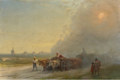Wozy wołowe na ukraińskim stepie autorstwa Ivan Konstantinovich Aivazovsky