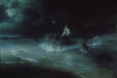 Posejdon podróżuje po morzu, 1894 autorstwa Ivan Konstantinovich Aivazovsky