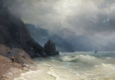 Wybrzeże par Aivazovsky, Iwan Konstantinowicz (1817-1900) autorstwa Ivan Konstantinovich Aivazovsky