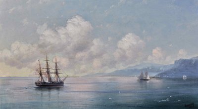 Statek u wybrzeży Krymu, 1881. autorstwa Ivan Konstantinovich Aivazovsky