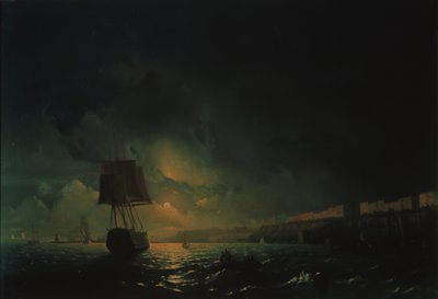 Widok na Odessę w księżycową noc, 1896 autorstwa Ivan Konstantinovich Aivazovsky